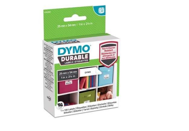 Immagine di Rotolo 160 etichette LW Durable 1976411 - 25x54 mm - carta - bianco - Dymo
