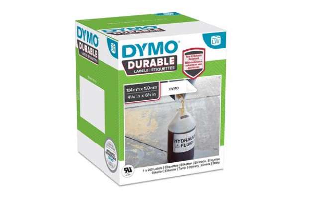 Immagine di Rotolo 200 etichette LW Durable Industrial - 1933086 - 104 x 158 mm - carta bianca - Dymo