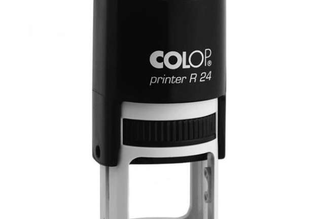Immagine di Timbro Printer R24 - diametro 24 mm - 4 righe - personalizzabile - autoinchiostrante - Colop