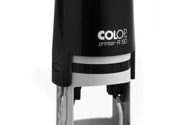 Immagine di Timbro Printer R50 - diametro 50 mm - 6 righe - personalizzabile - autoinchiostrante - Colop