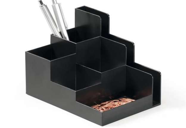 Immagine di Portaoggetti da scrivania Optimo - 16,2x11,8x11 cm - nero - Durable