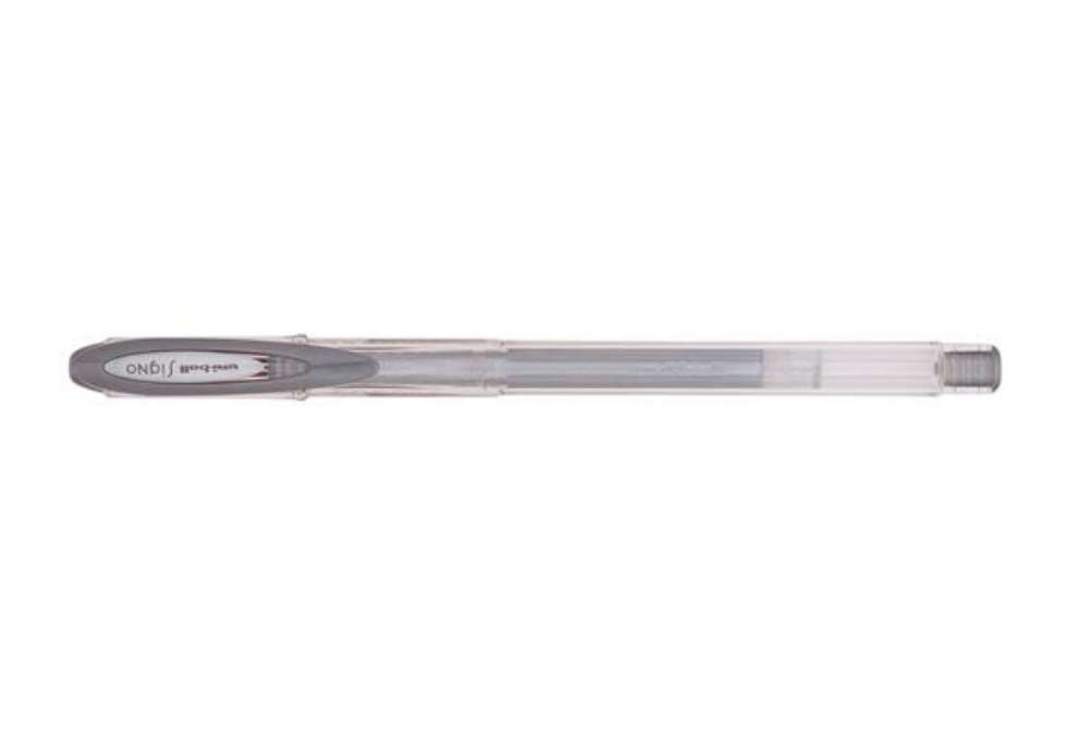 Immagine di Penna a sfera gel con cappuccio Uni Ball Signo M120  - punta 0,8mm  - argento - Uni Mitsubishi