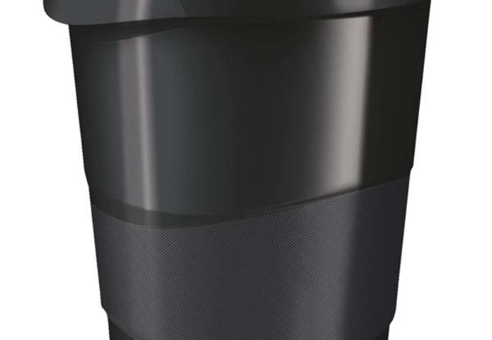 Immagine di Cestino gettacarte Europost VIVIDA - 25,8 x 28,5 cm - altezza 32,2 cm - 14 L - nero - Esselte
