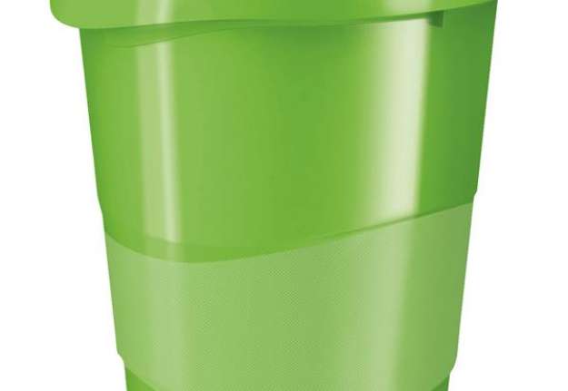 Immagine di Cestino gettacarte Europost VIVIDA - 25,8 x 28,5 cm - altezza 32,2 cm - 14 L - verde - Esselte