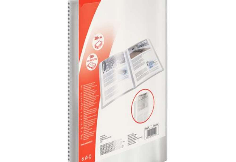 Immagine di Portalistini personalizzabile - 22x30 cm - 40 buste antiriflesso - trasparente - Esselte