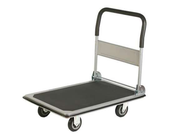 Immagine di Carrello portatutto PZS250 - pieghevole - portata max 300 kg - 91 x 61 x 87 cm - grigio/nero - Seren