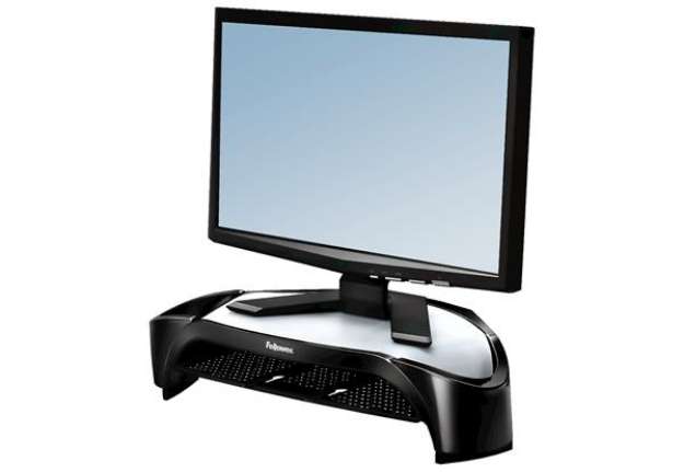 Immagine di Supporto monitor plus - vaschetta e scomparti - Fellowes