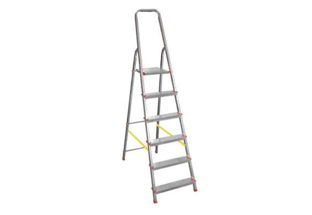 Immagine di Scala domestica Stella Basic - 6 gradini - alluminio - Marchetti