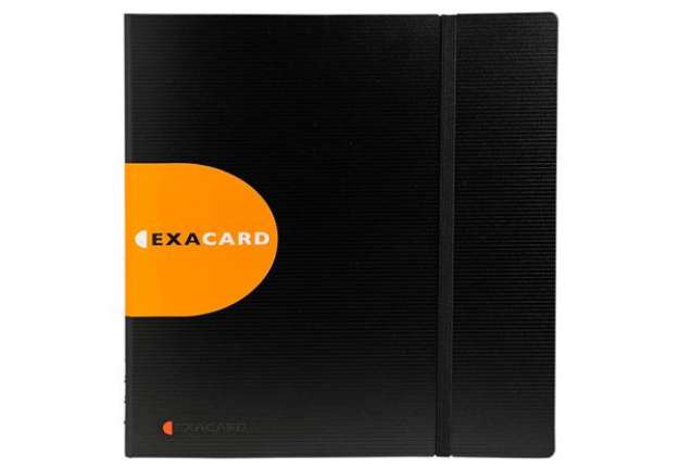 Immagine di Portabiglietti da visita Exacard - 320 posti - 26,5x25 cm - nero - Exacompta