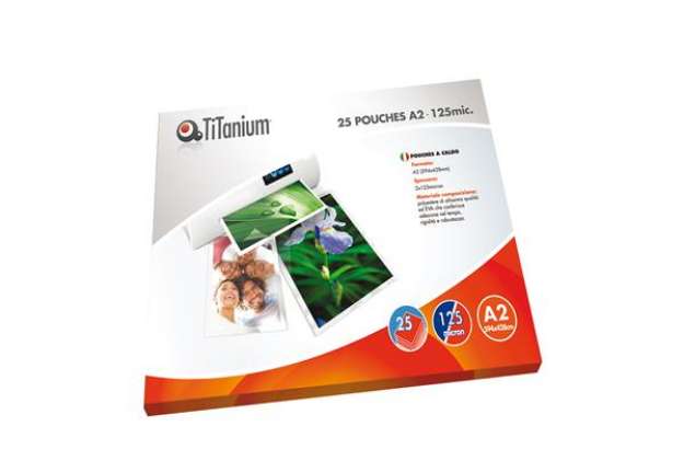 Immagine di Pouches - A2 - 594x428mm - 2x125 micron - Titanium - scatola 25 pezzi