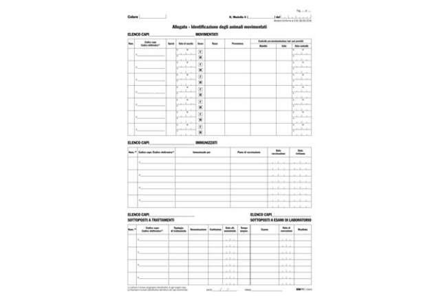 Immagine di Allegato identificazione animali Snap E9849 - 25 x 4 - copie autoricaricanti - 29,7 x 21cm - Edipro