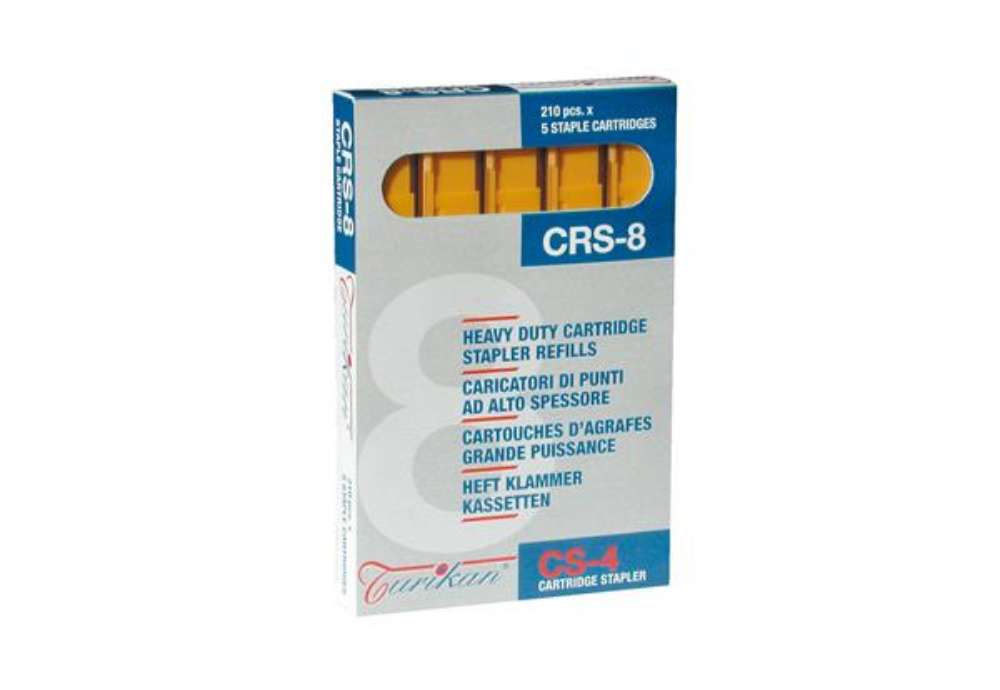 Immagine di Caricatori CRS6 - 210 punti 8 mm - capacità massima 40 fogli - giallo - Iternet - conf. 5 pezzi