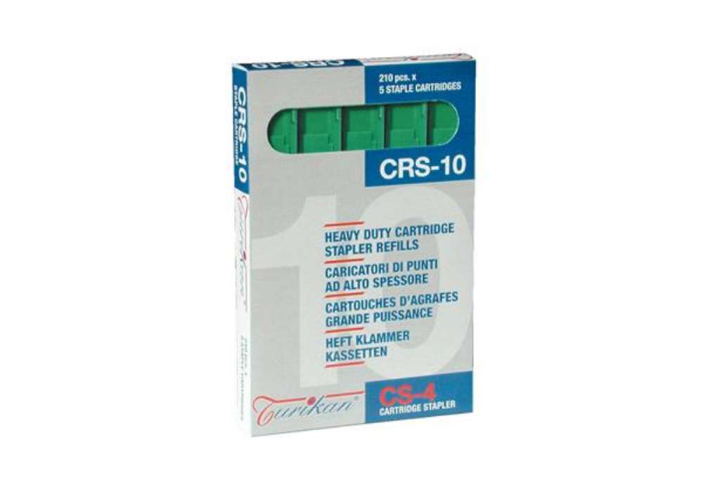 Immagine di Caricatori CRS6 - 210 punti 10 mm - capacità massima 55 fogli - verde - Iternet - conf. 5  pezzi