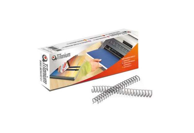 Immagine di Dorsi spirale - metallo - 34 anelli passo 3:1 - 6 mm - nero - Titanium - scatola 50 pezzi