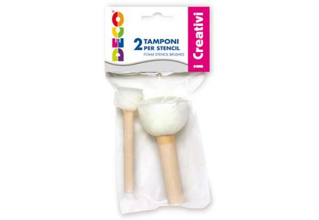 Immagine di Tampone in spugna per stencil - ø 2- 4 cm - Deco - blister 2 pezzi