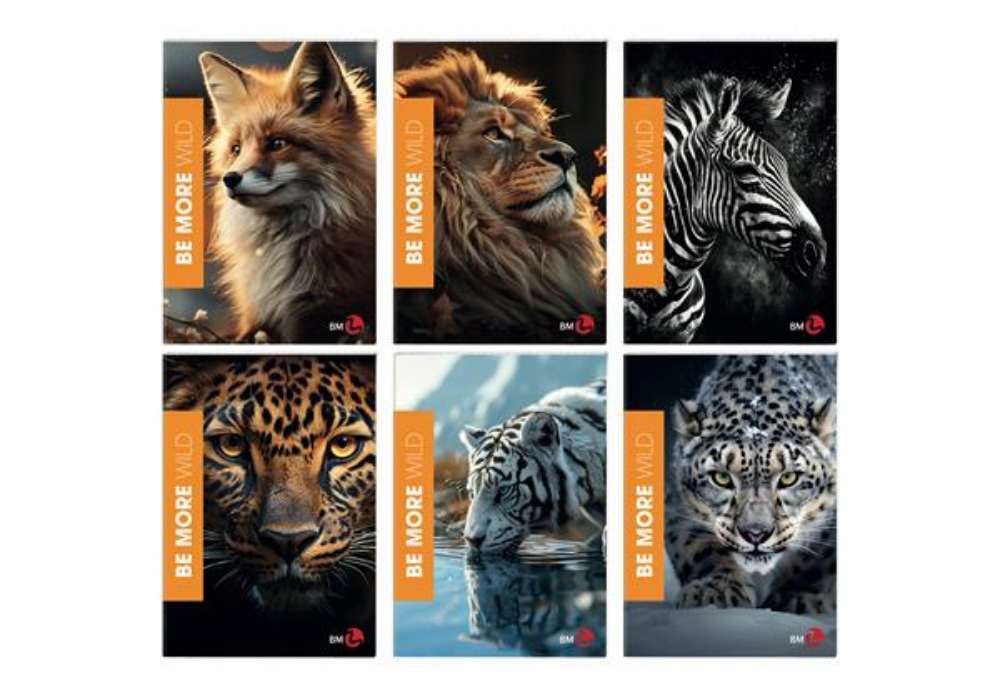 Immagine di Maxiquaderno Be More Wild - A4 - 1 rigo - 36+2 fogli - 100 gr - BM