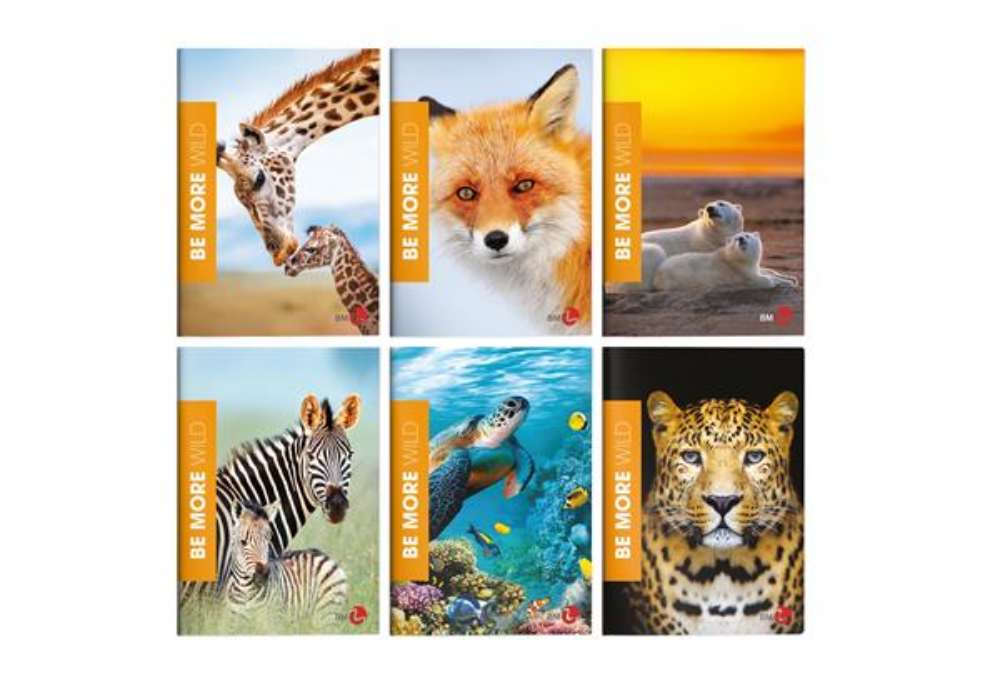 Immagine di Maxiquaderno Be More Wild - A4 - 36+2 fogli - 100gr - 5mm c/margine - BM