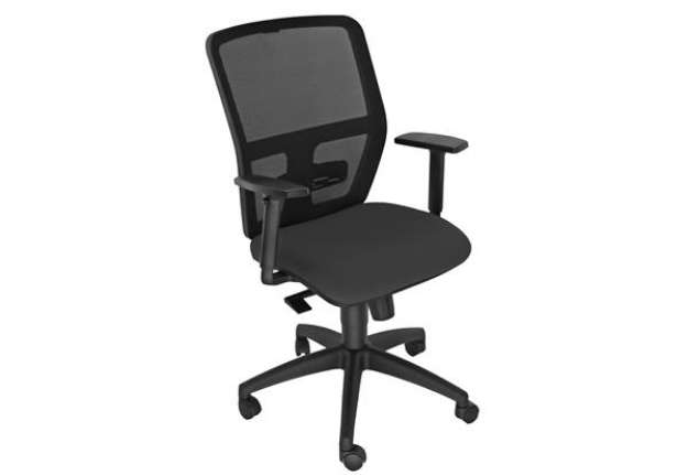 Immagine di Seduta operativa ergonomica Kemper A - braccioli regolabili - nero - Unisit