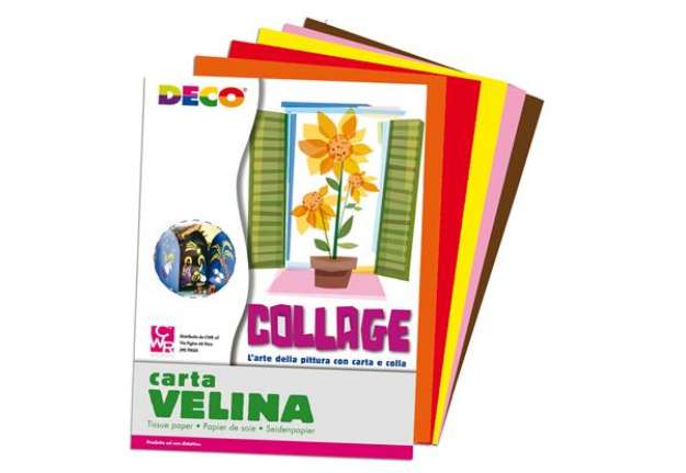 Immagine di Carta velina - 50 x 76 cm - assortimento 5 colori caldi - Deco - busta 25 fogli