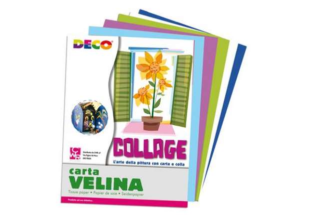 Immagine di Carta velina - 50 x 76 cm - assortimento 5 colori freddi - Deco - busta 25 fogli