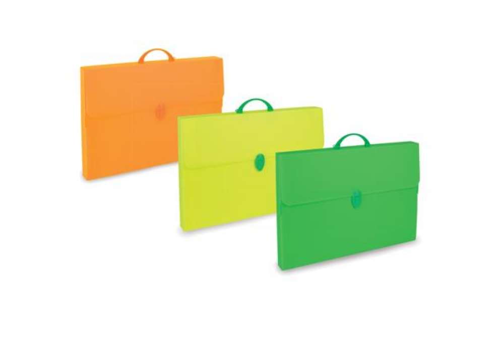 Immagine di Valigetta Polionda Fluo - 28x39cm - dorso 8cm - colori assortiti - Favorit