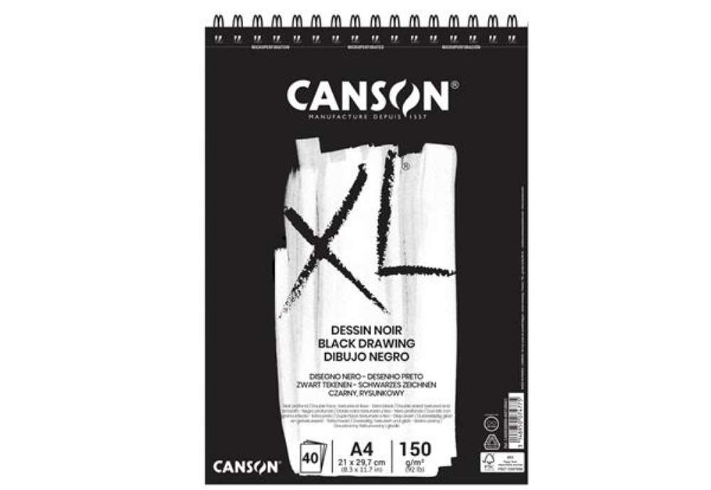 Immagine di Album XL Dessin noir - A4 - 150 gr - 40 fogli - Canson