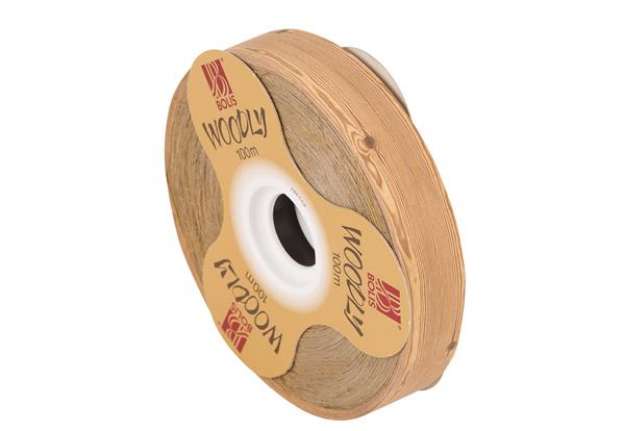 Immagine di Rotolo nastro Woodly - legno goffrato - 24mm x 100mt - Bolis