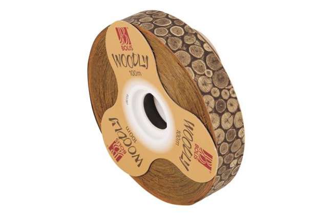 Immagine di Rotolo nastro Woodly - tronchi - 24mm x 100mt - Bolis