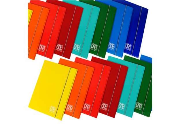 Immagine di Cartellina One Color - con elastico - 3 lembi - 26 x 35 cm - dorso 12 mm - colori assortiti - Blaset