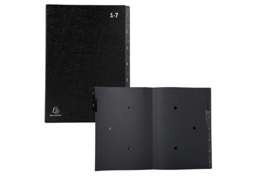 Immagine di Classificatore numerico 1/7 Ordonator - 25x33 cm - nero - Exacompta