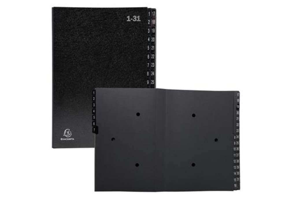 Immagine di Classificatore numerico 1/31 Ordonator - 25x33 cm - nero - Exacompta
