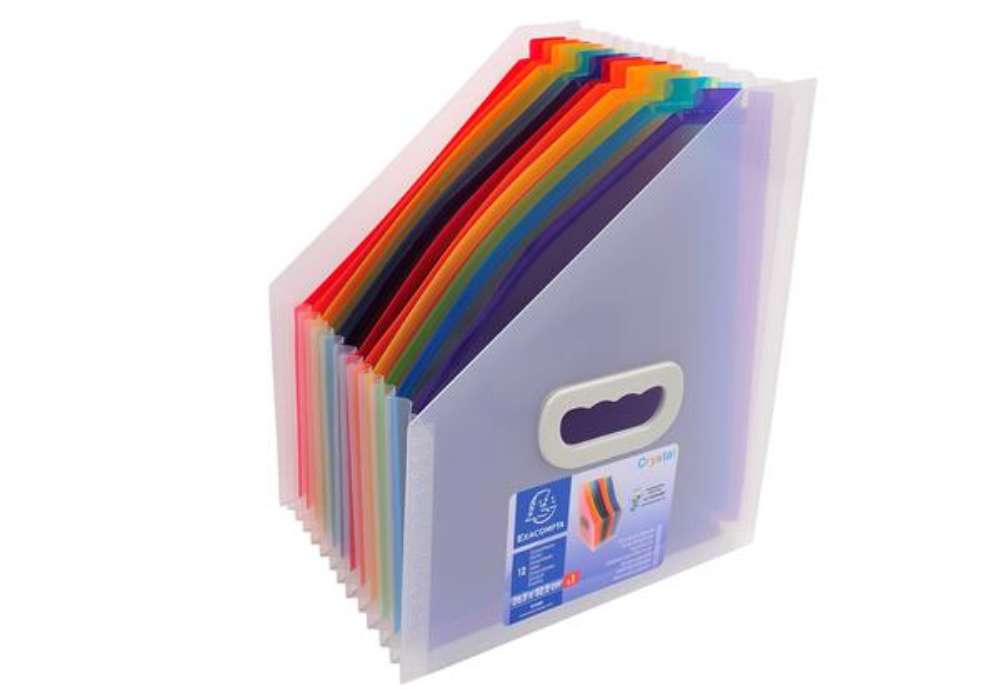 Immagine di Classificatore portariviste Crystal - 12 tasche - PP - 26.5x32.5 cm - Exacompta