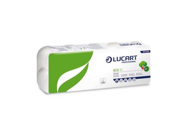 Immagine di Carta igienica Eco - 200 strappi -  2 veli - 16,5 gr - diametro 11 cm - 9,8 cm x 24 mt - Lucart - pa