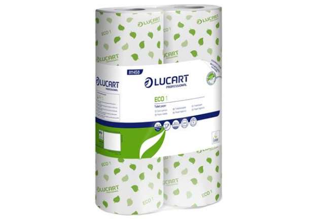 Immagine di Carta igienica Eco - 2 veli - 16,5 gr - diametro 10,2 cm - 9,8 cm x 22 mt - 200 strappi - Lucart - p
