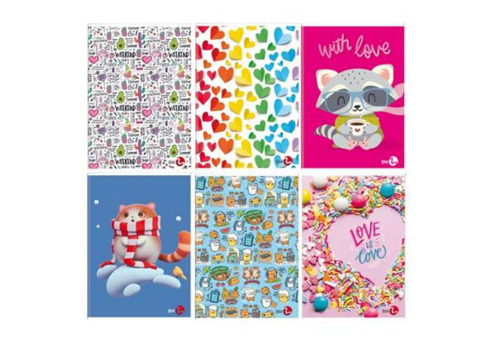 Immagine di Maxiquaderno Bambina fantasia - A4 - 1 rigo c/margine - 40+2 fogli - 80gr - BM