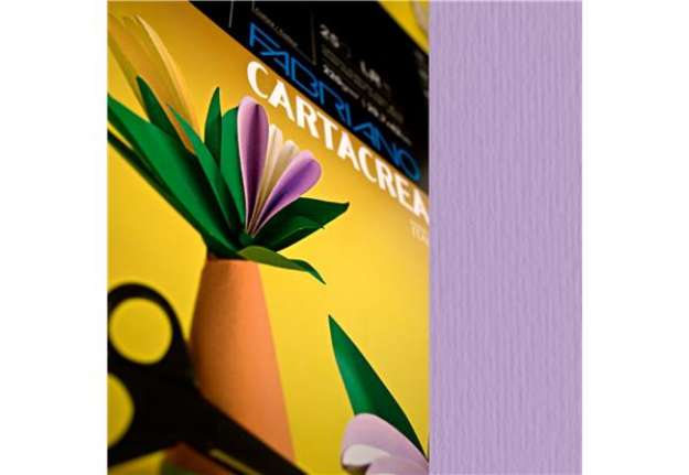 Immagine di Cartoncino CartaCrea - 35x50cm - 220gr - violetto - Fabriano -  blister 10 fogli
