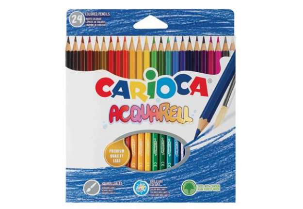 Immagine di Matite colorate Acquarell - acquerellabili - diametro mina 3,3 mm - colori assortiti - Carioca - ast