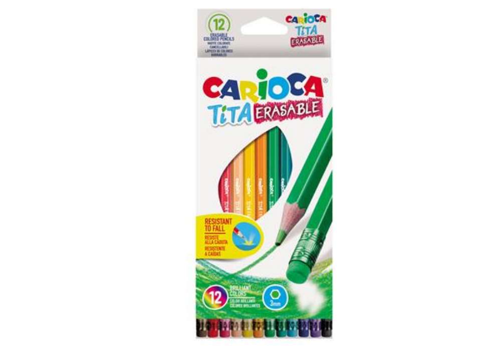 Immagine di Pastelli Tita cancellabile - Carioca - astuccio 12 pezzi