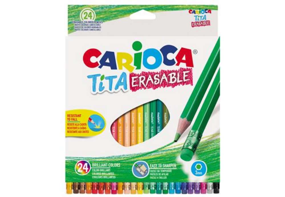Immagine di Pastelli Tita cancellabile - Carioca - astuccio 24 pezzi