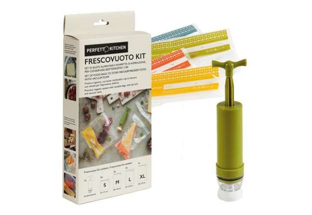 Immagine di FrescoVuoto StarPack - pompa + 8 buste sottovuoto assortite - PPL - verde/colori assortiti - Perfett