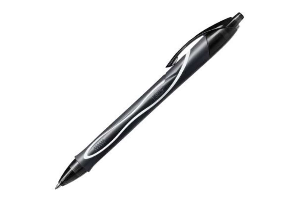 Immagine di Penna a sfera a scatto Gelocity Quick Dry -  punta 0,7mm - nero - Bic - conf. 12 pezzi