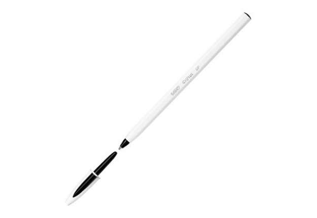 Immagine di Penna a sfera Cristal Up con cappuccio - punta media 1,2mm - nero  - Bic - conf. 20 pezzi