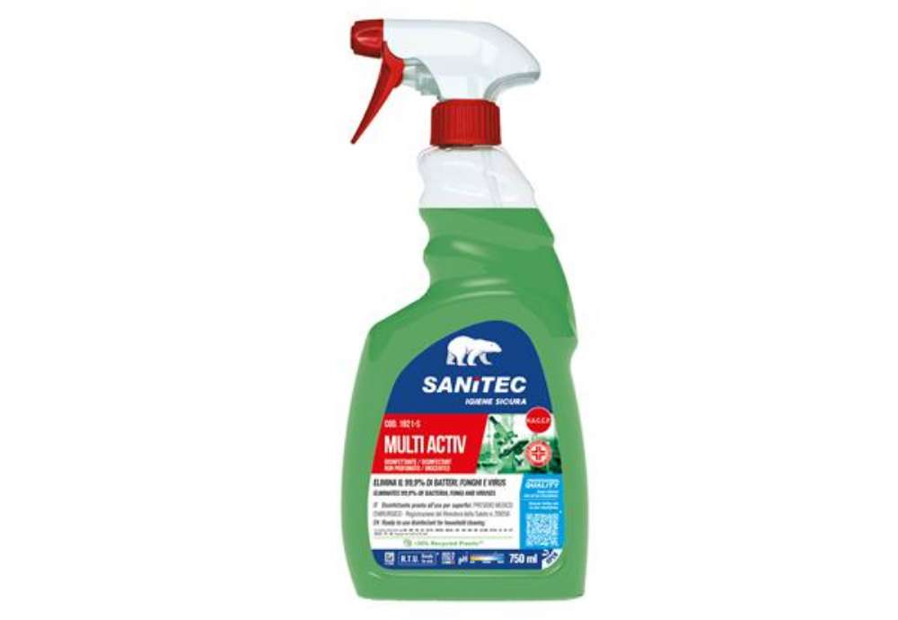 Immagine di Sgrassatore disinfettante Multi Activ - trigger 750 ml - non profumato - Sanitec