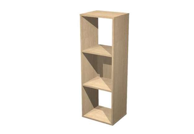 Immagine di Libreria casellario Rainbow - 3 caselle - 35,9x29,2x103,9 cm - rovere