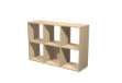 Immagine di Libreria casellario Rainbow - 6 caselle - 104,1x29,2x69,8 cm - rovere