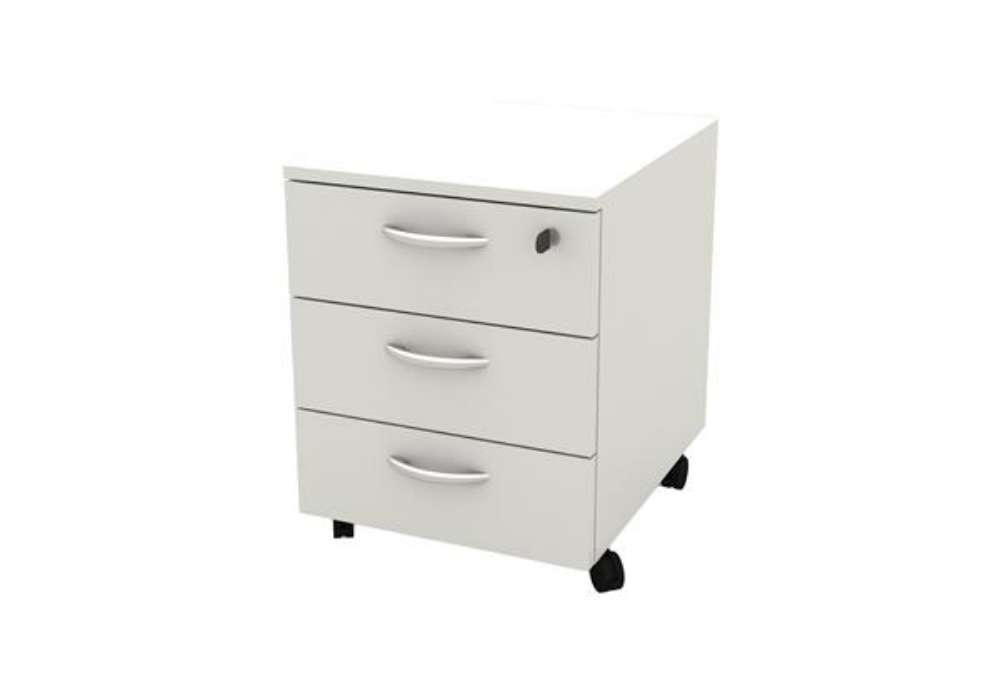 Immagine di Cassettiera Rainbow - 3 cassetti - con ruote - 41 x 50 x 52,2 cm - bianco