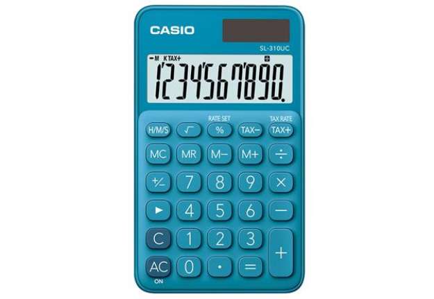 Immagine di Calcolatrice tascabile SL-310UC - 10 cifre - blu - Casio