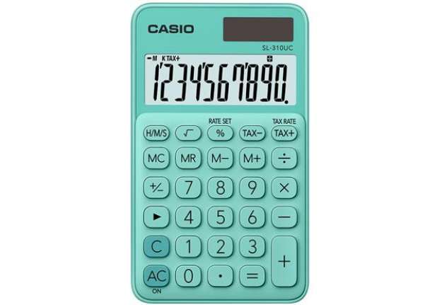 Immagine di Calcolatrice tascabile SL-310UC - 10 cifre - verde - Casio