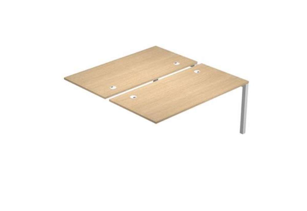 Immagine di Postazione doppia aggiuntiva per scrivanie Agorà - 140 x 168 x 72,5 cm - rovere
