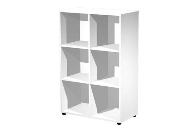Immagine di Contenitore Maxi Rainbow - 6 caselle a giorno - 80 x 40 x 120,6 cm - bianco